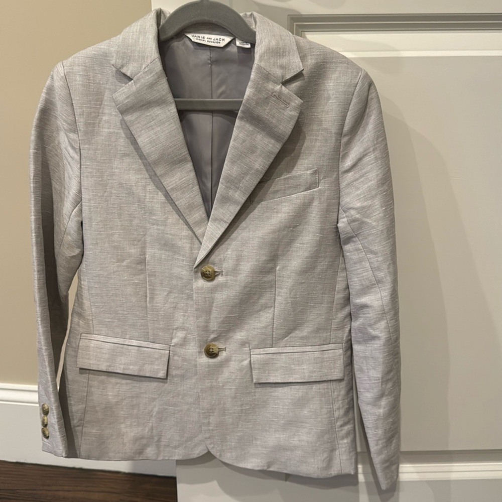 Janie and Jack spring/sum blazer silver grey size 8